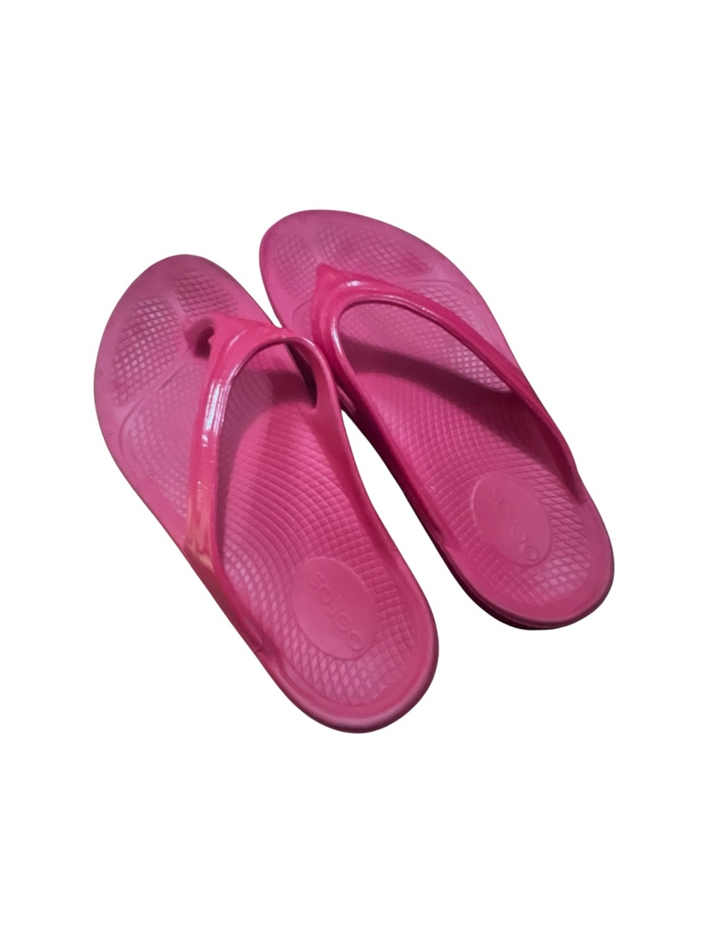 OOFOS Women's Pink Foam Flip Flop Sandals